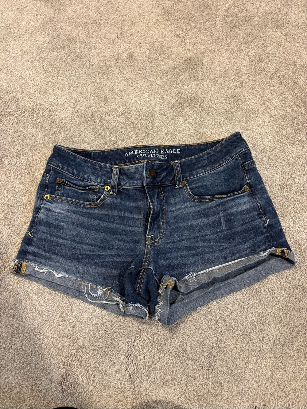 American Eagle Outfitters Dark Wash Denim Cutoff Shorts